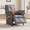 Light Grey, variant on Power Recliner Chair with Heated & Massage, Adjustable Electric Lazy Boy Reclining Chair with Lumbar Support Pillow, Soft Fabric, Black
