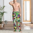 thumbnail image 2 of Fotbe Colorful Tie Dye Stained Glass Pantalones de Pijama para Hombre, Pantalones de Dormir, Pantalones de Casa con Cintura Ajustable y Bolsillos-Large, 2 of 6