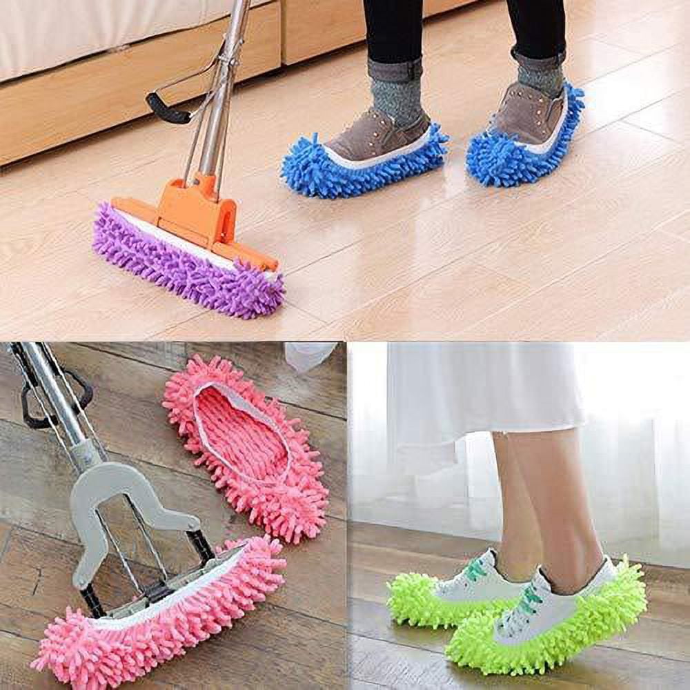 Visit to Buy] 1 Piece Microfiber Mop Floor Cleaning Lazy Fuzzy Slippers  House Home Flooring Tools Shoes Bathroom …