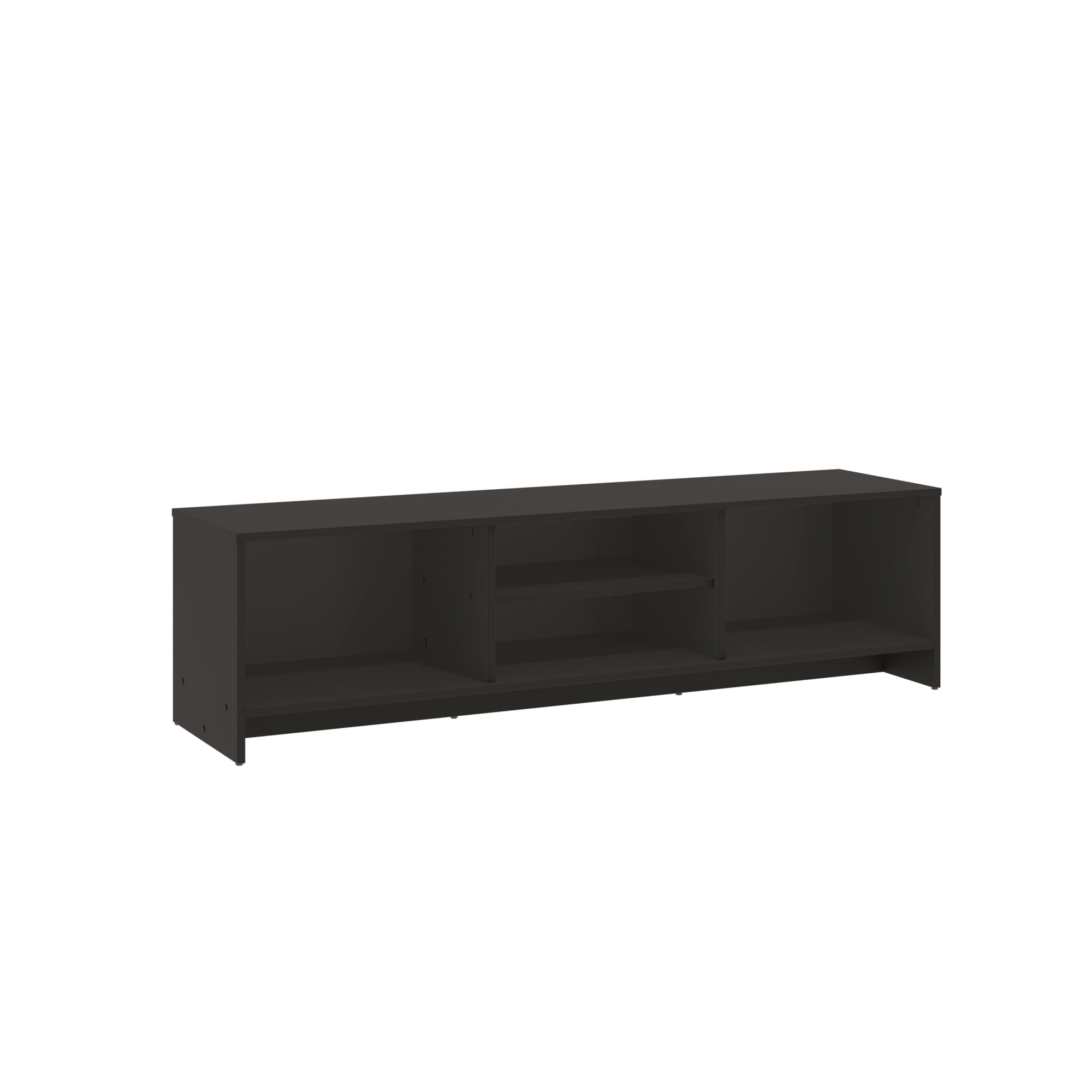 Kappesberg Milan Black 59.05" W TV Stand Modern Entertainment Center with 2-Doors and Open Shelves Media Console for Living Room for Adults and Teens