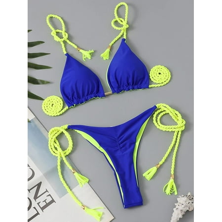 Triangle String Bikini 2023 Women Sexy Brazilian Swimsuit Tie Side Thong Swimwear Female Bathing Swimming Suit Summer Beachwear