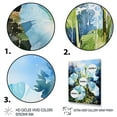 thumbnail image 3 of Designart "Dewy Blooms of Blue Morning Glory III" Floral Framed Wall Art - Traditional Blue Morning Glory Living Room Framed Canvas Art, 3 of 6