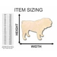 thumbnail image 2 of Unfinished Wood Bulldog Shape - Animal - Pet - Craft - up to 46" DIY 42" / 3/4", 2 of 3