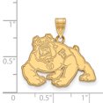 thumbnail image 2 of 14k Gold LogoArt California State University Fresno Bulldog Large Pendant Q4Y003CSF, 2 of 3