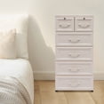 thumbnail image 4 of 5 Tiers Floor Mounted Storage Sideboard Buffet Cabinet PP White Tall Cabinet  Doors Bedroom for Bedrooms Living Rooms, 4 of 16