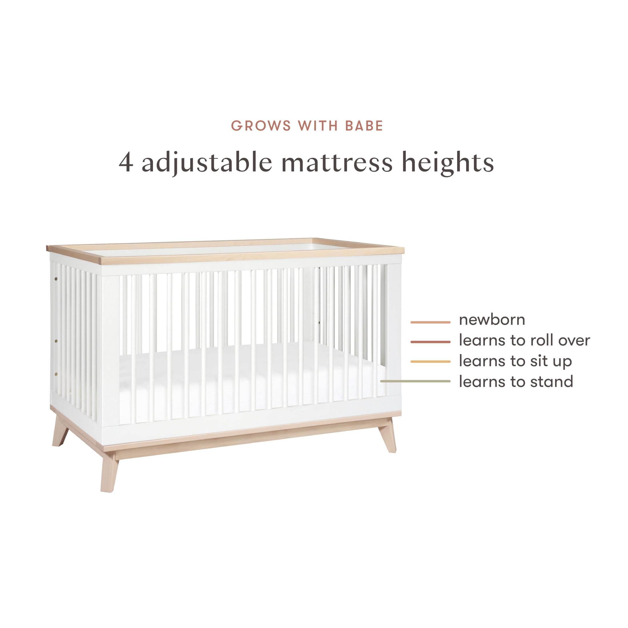 Babyletto Scoot 3-in-1 Convertible Crib with Toddler Bed Conversion Kit