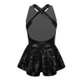 thumbnail image 2 of CHICTRY Girls Sequined Ballet Dance Leotard Bowknot Waist Dance Costume Black 10, 2 of 8