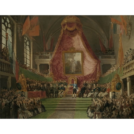 Uration Of University Of Ghent By The Prince Of Orange In The Throne Room Of The Town Hall On Oct 9 Stretched Canvas -  (24 x