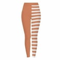 thumbnail image 5 of Gyexs Christmas Leggings for Women Red and White Striped Tights Ankle Length High Waist Funny Leggings Orange & Size XXL, 5 of 6