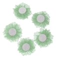 thumbnail image 3 of 5x Brotes De Flores Artificiales Flor De Hadas Con Clip De Cabello Para Flamenco, Fiestas, Adorno De cabellero Verde Soledad Cabeza de flor de tocado diy, 3 of 10