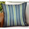 thumbnail image 2 of Plutus Brands Garden Tassel Blue Stripes Luxury Outdoor/Indoor Throw Pillow, 2 of 3