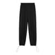 thumbnail image 3 of Pantalones anchos con cordón para mujer: pantalones deportivos de color liso para uso informal y de invierno, 3 of 4