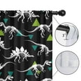 thumbnail image 4 of Blackout Kids Curtains,Black Cartoon Dinosaurs Skeletons Triangles Pattern Childrens Insulated Curtains Set Of 2,Bedroom Essentials,Toddler Room Decor 42"x84", 4 of 5