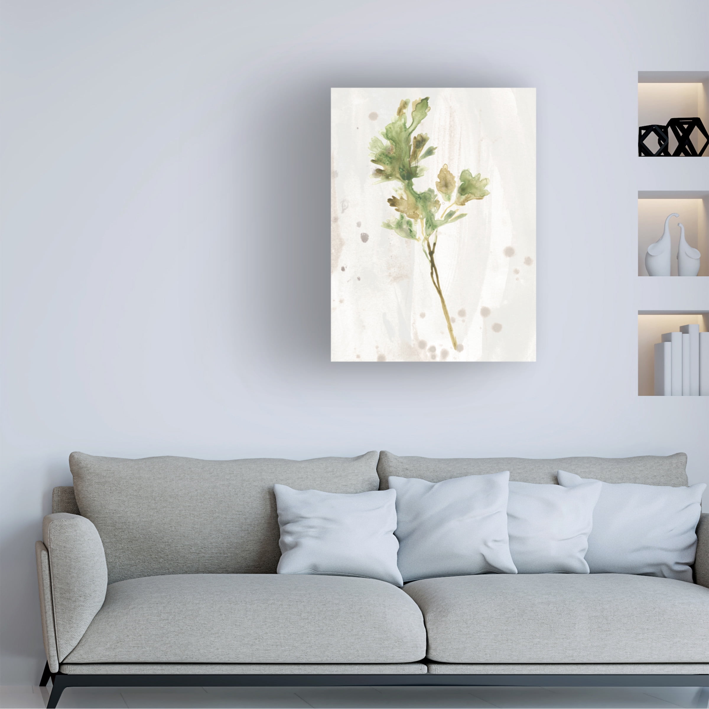 June Erica Vess 'Antique Earthtone Herbs I' Canvas Art