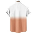 thumbnail image 5 of ZZwxWA Mens Button Down Short Sleeve Shirt Gradient Color Regular Fit Hawaiian Shirt Lightweight Casual Summer Shirts up to 45% Off, 5 of 5