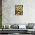 thumbnail image 5 of Sunflower Wall Art Rustic Sunflower Butterfly Pictures Wall Decor Just Breathe Canvas Prints Framed Artwork Paintings Home Decorations For Bathroom Bedroom Living Room 12"x16", 5 of 6