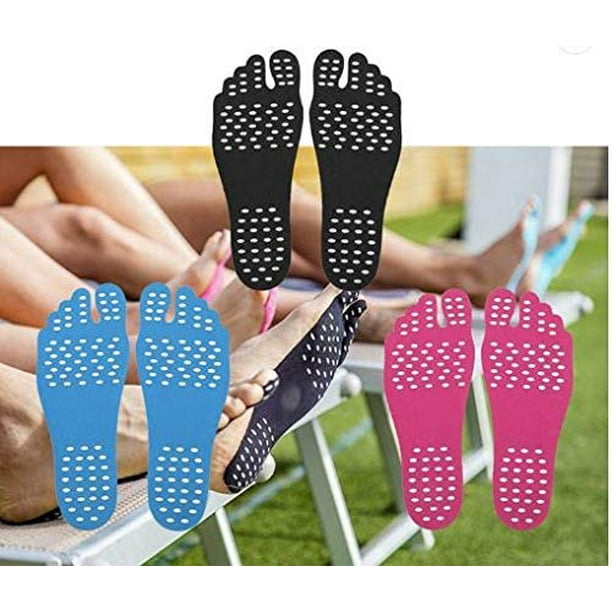 YOYO Eco-Friendly Foot Adhesive Pads Outdoor Indoor Recreation for Hot  Sand, Pool, Park, Lawn, Street, Spa, Non Slip Yoga Socks Flexible Feet 