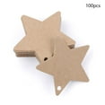 thumbnail image 6 of HOMYL 100 X Star Shaped Gift Tags Hanging Tag Projects with Hole Decorations Star Tags Kraft, 6 of 7