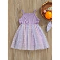 thumbnail image 2 of Coduop Toddler Baby Girl Summer Rainbow Stripe Spaghetti Strap Beach Sun Dress 2-7 Years, 2 of 9