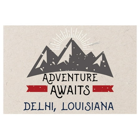 

Delhi Louisiana Souvenir 2x3 Inch Fridge Magnet Adventure Awaits Design