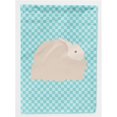 thumbnail image 1 of Carolines Treasures BB8133CHF Fluffy Angora Rabbit Blue Check Canvas House Flag, 1 of 4