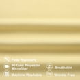 thumbnail image 4 of REGALWOVEN 1800 Microfiber Breathable Zippered Pillowcases Set of 2, Non-Standard Gold 14"x20", 4 of 7