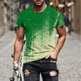 thumbnail image 5 of WREESH Men's Short Sleeve Round Neck T-Shirts Casual Print Summer Fitness Tops Green, 5 of 5
