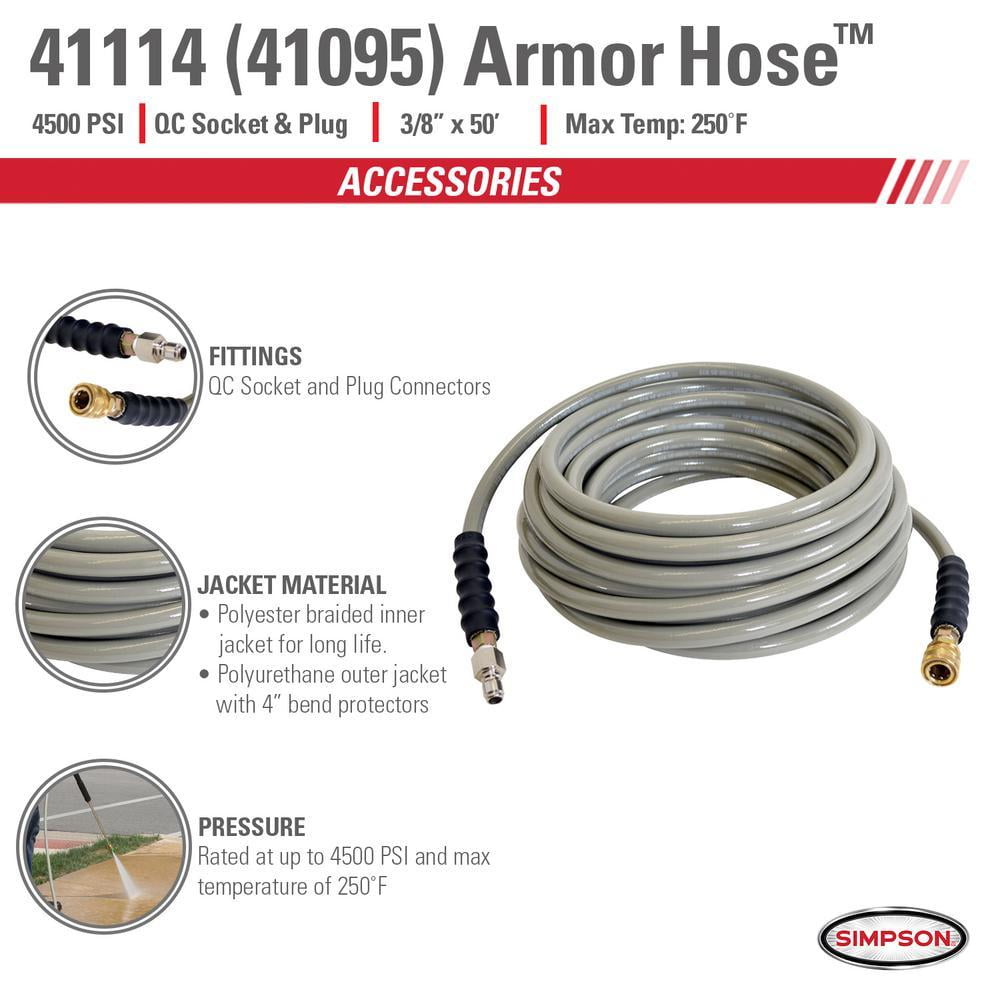 3/8 in. x 50 ft. x 4500 PSI Hot and Cold Water Replacement/Extension Hose