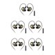 thumbnail image 1 of Auriculares Seitruly con cable internos para teléfono móvil con cancelación de ruido 3,5 mm con micrófono Negro 5Conjunto, 1 of 6