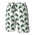 thumbnail image 4 of Cauagu Watercolor Turtle Print Men's Swim Trunks,Hawaiian Bathing Suit Swimsuits Beach Shorts with Pockets for Men Quick Dry Swimming Board Shorts-X-Large, 4 of 6