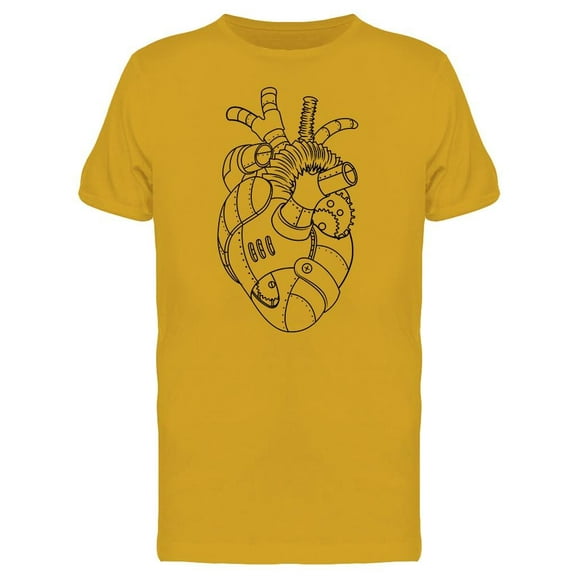 Steampunk Robot Heart T-Shirt Men -Image by Shutterstock, Male Medium