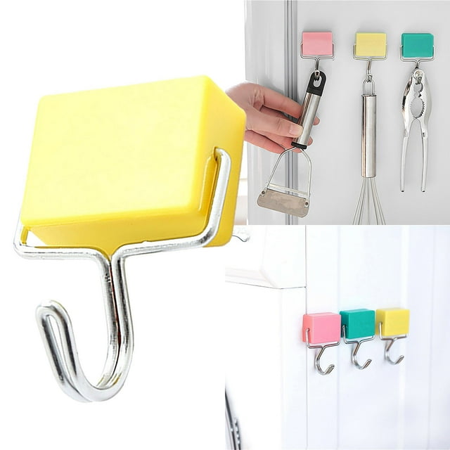 Crochets Suspendus Colorés pour Réfrigérateur pour Casier Cuisine Maison Garage Crochets pour Suspendre des Capuchons de Fil 10 Tringles et Clips