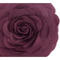 thumbnail image 3 of Fennco Styles Eva's Flower Garden Decorative Throw Pillow with Insert - 13 inches Round (Wine, 13" Case+Insert), 3 of 8