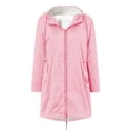 thumbnail image 2 of Solid Plus Size Thick Warm Women Hooded Raincoat Windproof Winter Outdoor Jacket, 2 of 5