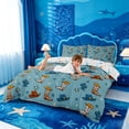 thumbnail image 3 of meiyoeat Blue Cowboy Cactus Bedding For Boys,Western Animal Pattern Duvet Cover Full,Reversible,3-Piece,1 Duvet Cover and 2 Pillowcases, 3 of 6