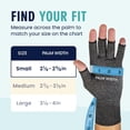 thumbnail image 5 of Dr. Frederick's Original Arthritis Compression Gloves, Fingerless with Grip, Gray, Small, 5 of 9