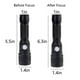 thumbnail image 3 of Fiudx Linterna Led con Zoom, Luz de Emergencia de Alta Luminosidad, 3 Modos de Luz, Cuerpo Metálico Impermeable, Recargable Por Usb, Diseño Compacto, Ideal para Senderismo, Camping, Viajes y Aventura, 3 of 6