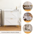 thumbnail image 4 of Sesslife Shoe Rack Organizer with 2 Flip Drawers and Open Shelf, Freestanding Shoe Storage Cabinet with Metal Legs, Hidden Tipping Bucket Shoe Cabinet for Living Room Entryway Hallway, White, 4 of 12