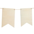 thumbnail image 5 of Paquete de 12 carteles de madera en blanco sin terminar para manualidades, pintura y etiqueta de madera colgante sin terminar con agujeros y cordel para manualidades, 5 of 5