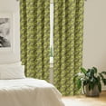 thumbnail image 3 of Ambesonne Olive 4-Panel Curtains, Leafy Design Garden Breezes, 56"x95", Fawn and Dark Purple, 3 of 4
