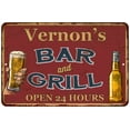 thumbnail image 1 of Vernon's Red Bar and Grill Rustic Sign Decor 8x12 208120045663, 1 of 1