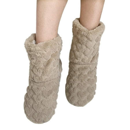 

Tenmix Womens Wool Like Warm Socks Thick Warm Winter Vintage Knit Thermal Gifts Cold Weather Sock Slippers Brown 8-8.5