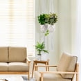 thumbnail image 4 of 2 Pack Macrame Plant Hanger, NOGIS Cotton Rope Indoor Outdoor, 4 Legs Plant Hanger Brackets, Flower Pot Hanging Plant Holder for Home Decorations 40 Inches (White), 4 of 7