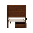 thumbnail image 5 of AFI NoHo Modern Wood Twin XL Bed with 2 Drawers in Walnut, 5 of 6