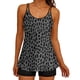 thumbnail image 1 of Traje de Baño de Bikini de Mujer sin Mangas Impresión de Leopardo Traje de Baño Acolchado Superior, Blusa de Playa de Estilo Túnica, 1 of 7