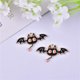 thumbnail image 1 of Halloween Theme Alloy Enamel Pendants Light Gold Tone Cat Charms Black 20x34mm, 1 of 1