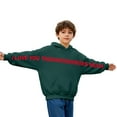 thumbnail image 3 of Kids Hoodie Unisex Kids Letter Print Hooded Sweatshirt with Drawstring Soft Pullover Long Sleeve Comfortable Daily Wear Sweatshirts for Boys Green 11 Y-12 Y, 3 of 6
