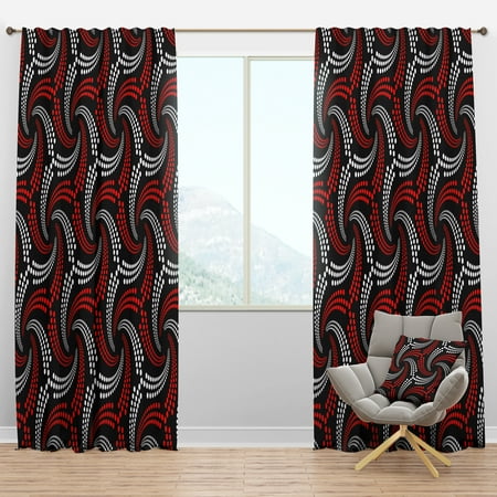 Designart 'Bituminous Impressions VII' Mid-Century Modern Blackout Curtain Panel