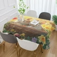 thumbnail image 5 of YAZAOO Square Tablecloth Rabbit on Easter Basket Pattern Tableclothes, 5 of 9