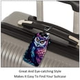 thumbnail image 3 of Square 2Pack PU Leather Cartoon Owl Cruise Luggage Tag with Privacy Cover and Name ID Tag for Travel Handbags Backpacks Luggage Tags, 3 of 6